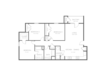 Floorplan - The Apartments at Overlook Terrace