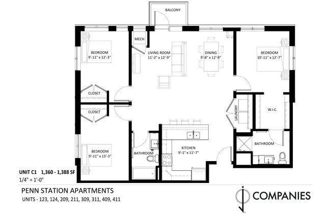 Floorplan - Penn Station Apartments