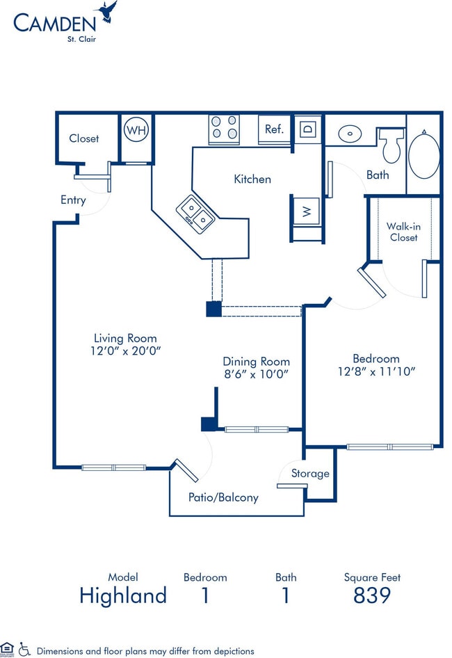 Floorplan - Camden St. Clair