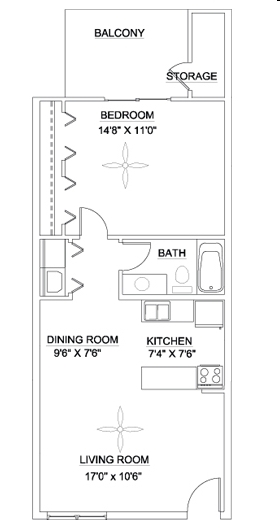 1BR/1BA - Avalon East