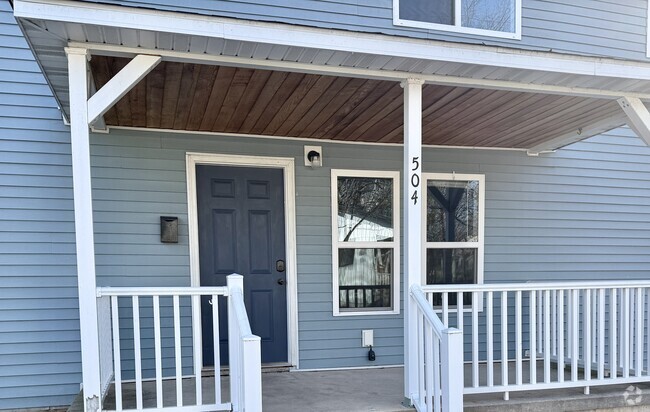 With a spacious front patio and views of the walkable, quaint neighborhood, let this be the entrance - 504 Franklin St