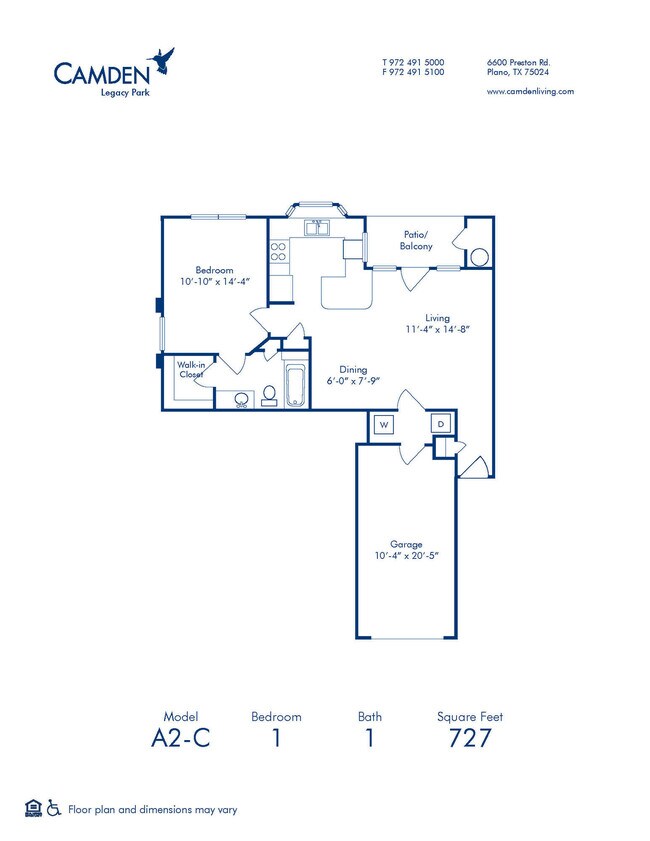 Floorplan - Camden Legacy Park