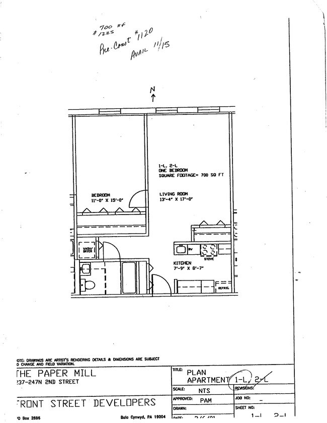 1BR/1BA - Papermill Lofts