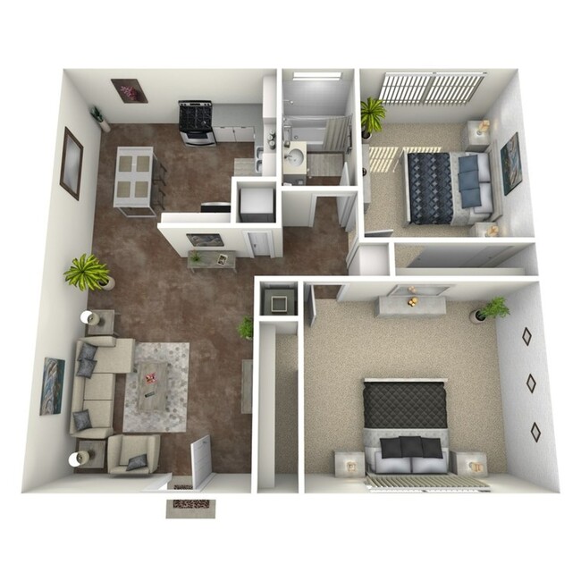 Floorplan - Large 2 bedroom units central Phoenix loca...