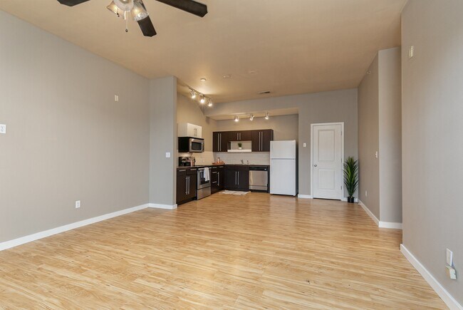Six23 1BR Living Room Kitchen - Six23 Condos