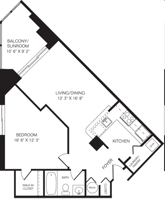 1BR/1BA - West View at Ballston Metro