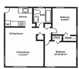 2BR/1BA - Infinity Park Townhomes