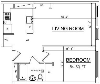 1BR/1BA - Ocean Blue
