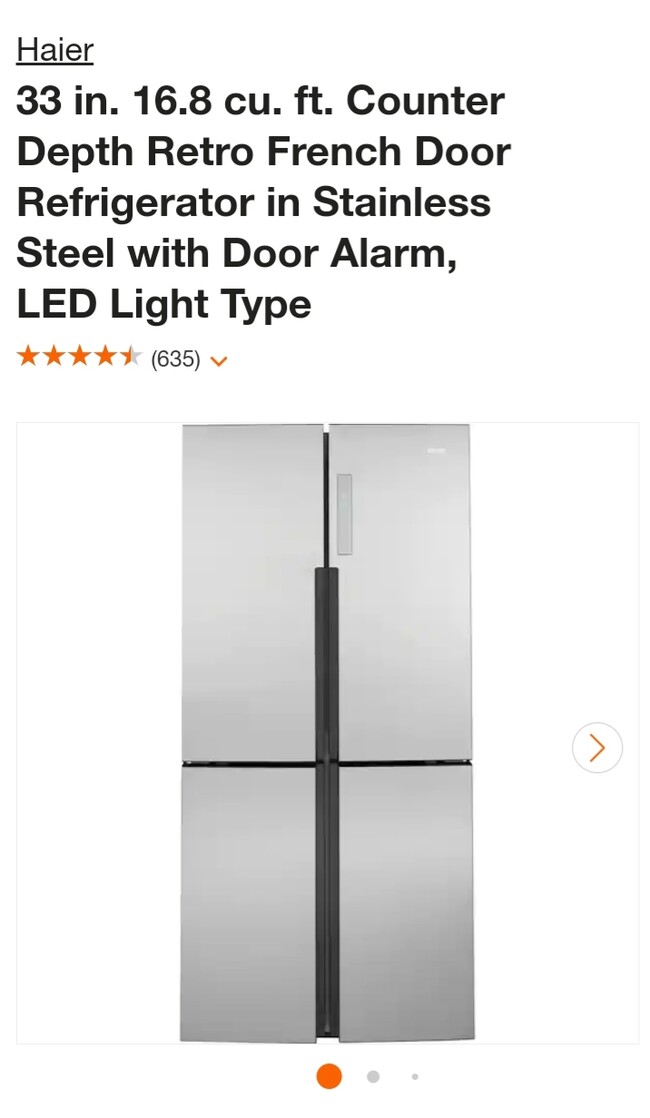 New Haier French-door fridge (product description) - 137 E 755 S