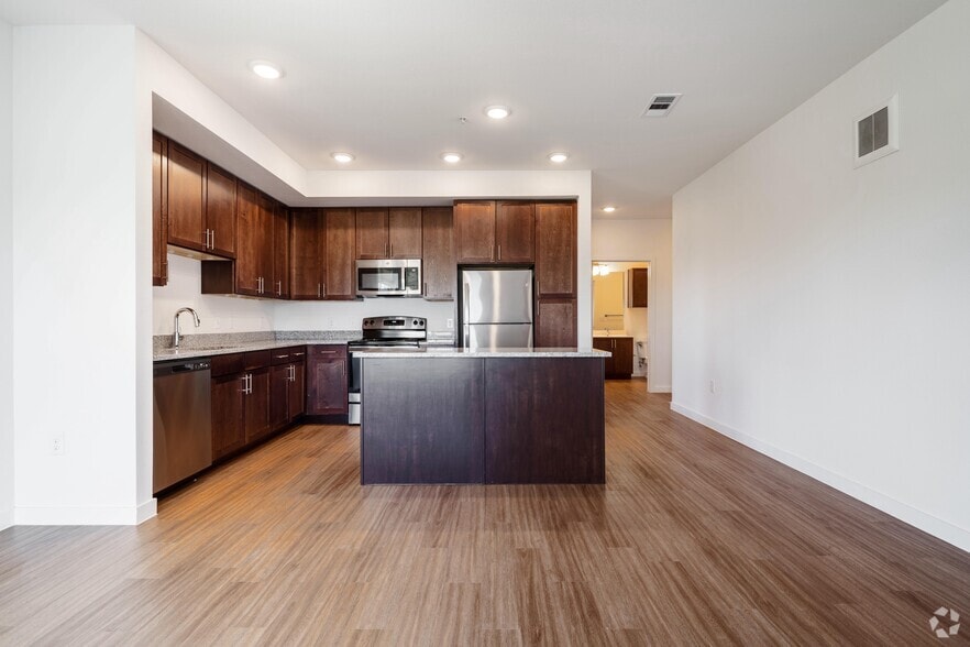 2BR, 2BA - 1,144SF - Living Room - The Lady Bird