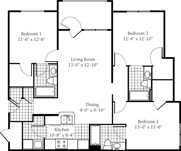 3 Bedroom - Campus Edge