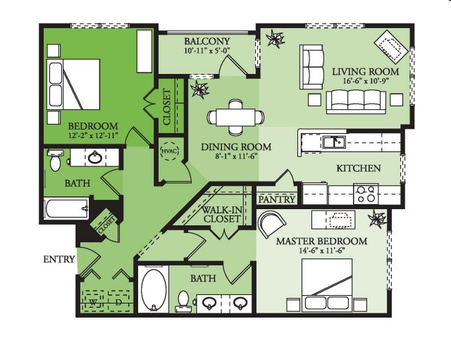 2BR/2BA - The Element