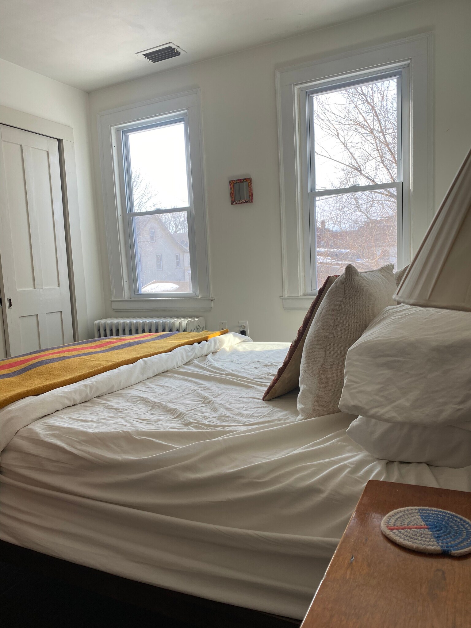 Primary bedroom overlooks backyard - 20 Clark St