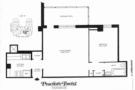 1BR/1BA - Peachtree Towers Condominiums