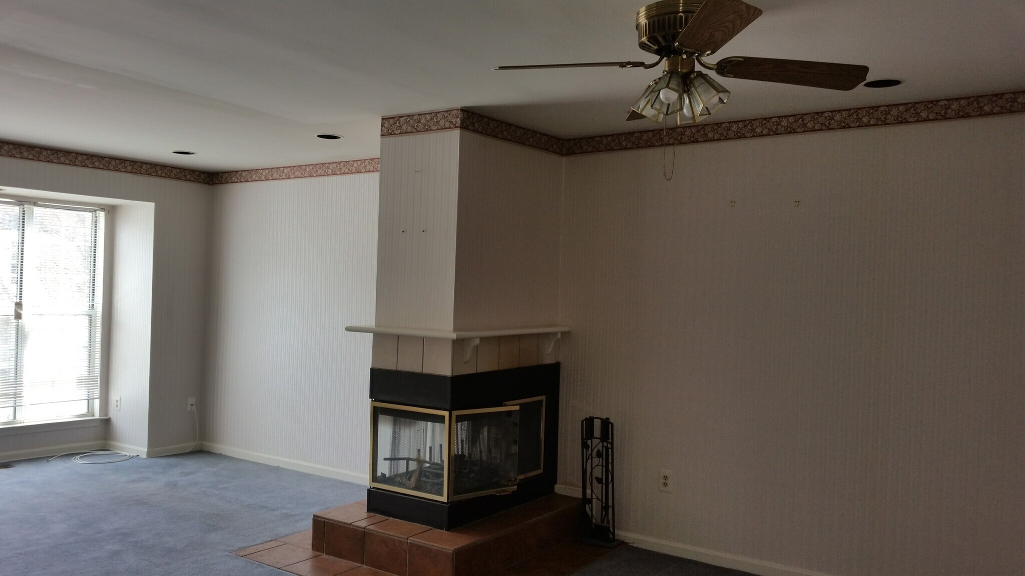 Living Room with 3D fire place - 8628 Indian Springs Rd