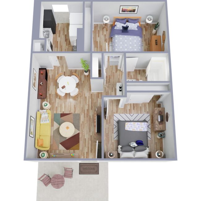 Bend_B2.png - Bend at Oak Forest Apartments