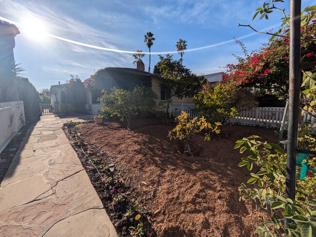 Front walkway and garden - 6556 San Vicente Blvd