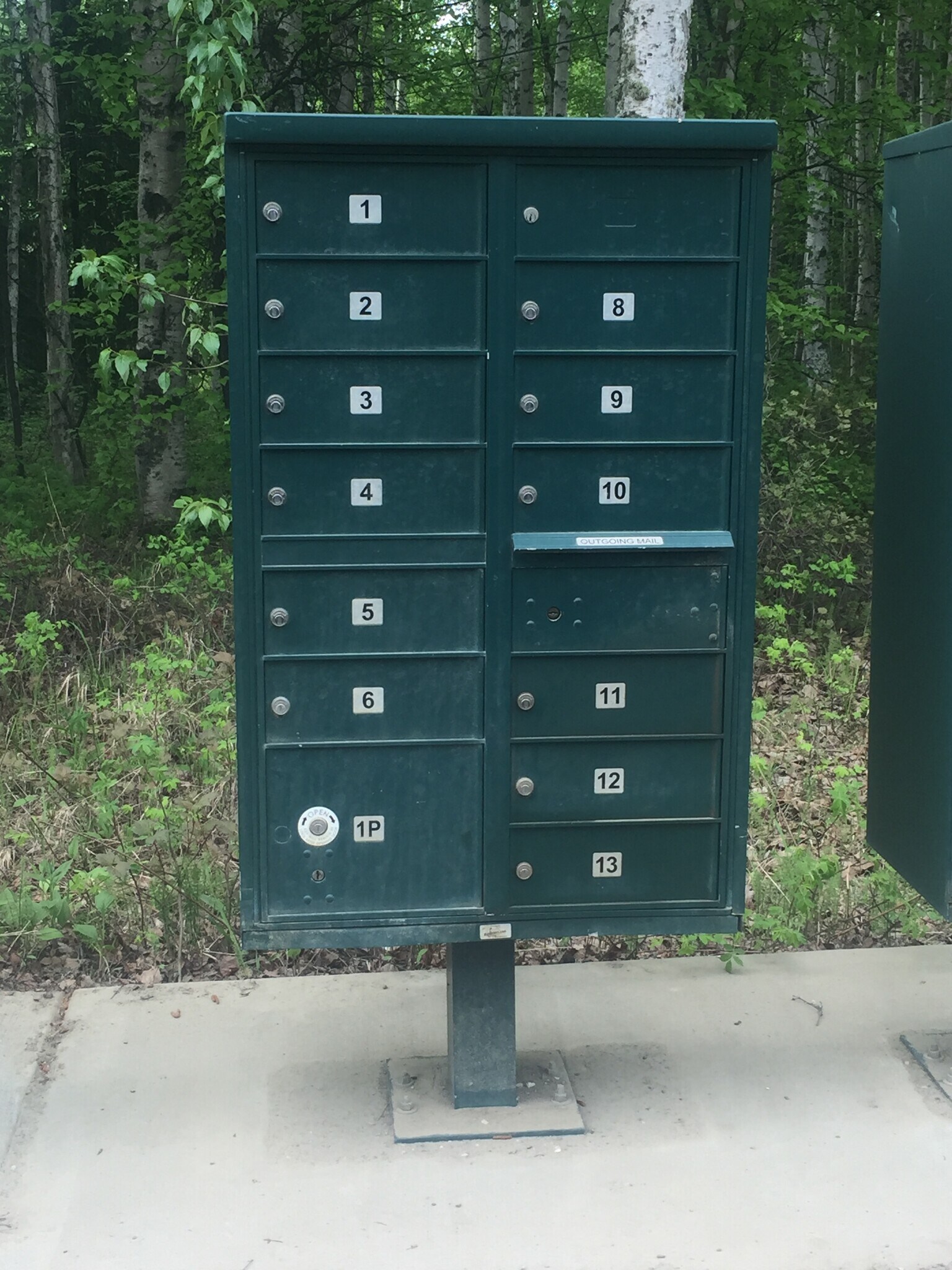 Lock mailbox - 108 Wilderness Dr