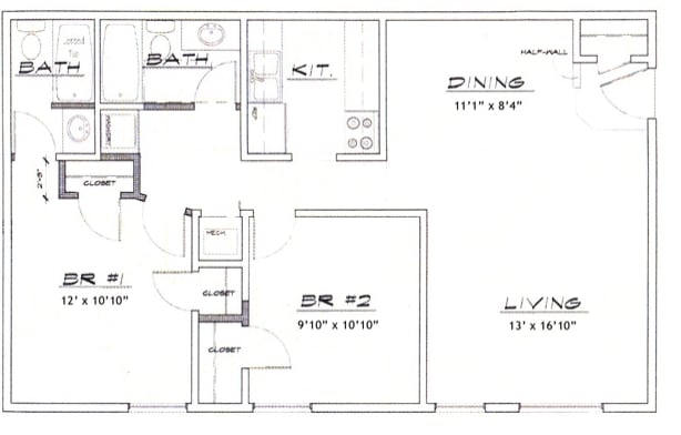 2BR/2BA - San Mateo de Santa Fe