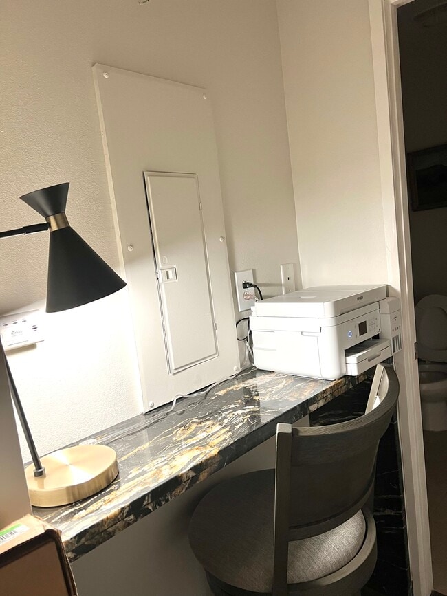 Desk and Printer - 388 E Ocean Blvd