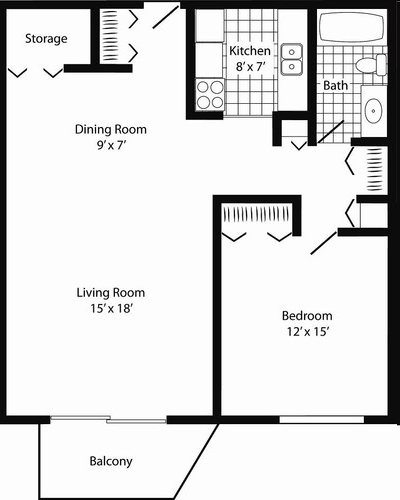 1BR/1BA - Manor Royal Apartments