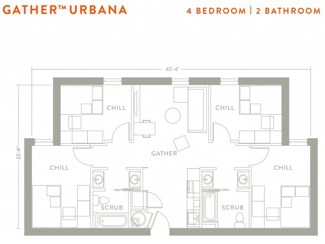 4 Bed, 2 Bath - Yugo Urbana Illinois