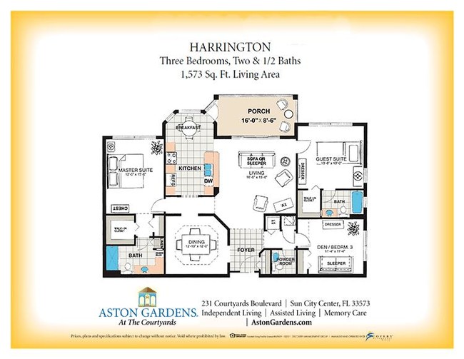 Floorplan - Aston Gardens At The Courtyards Senior Living