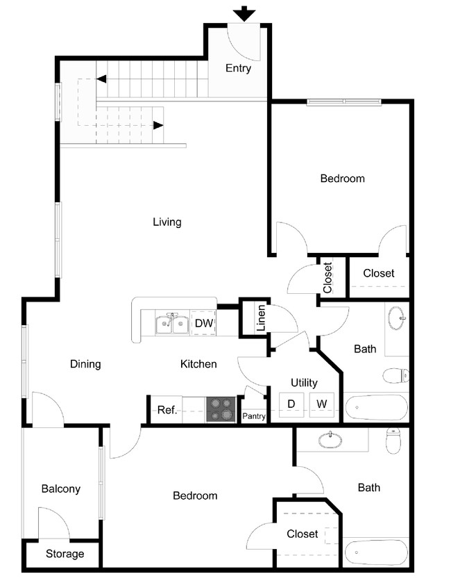 Large Loft 2 Bed Floor 2D - Highpoint at Pella