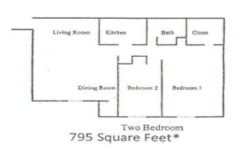 2BR/1BA - Oak Tree Village Apartments