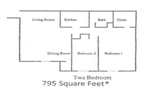2BR/1BA - Oak Tree Village