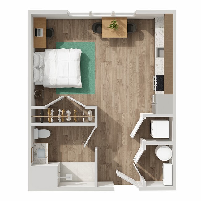 S1: Studio | 1BA | 425 SF - The Park