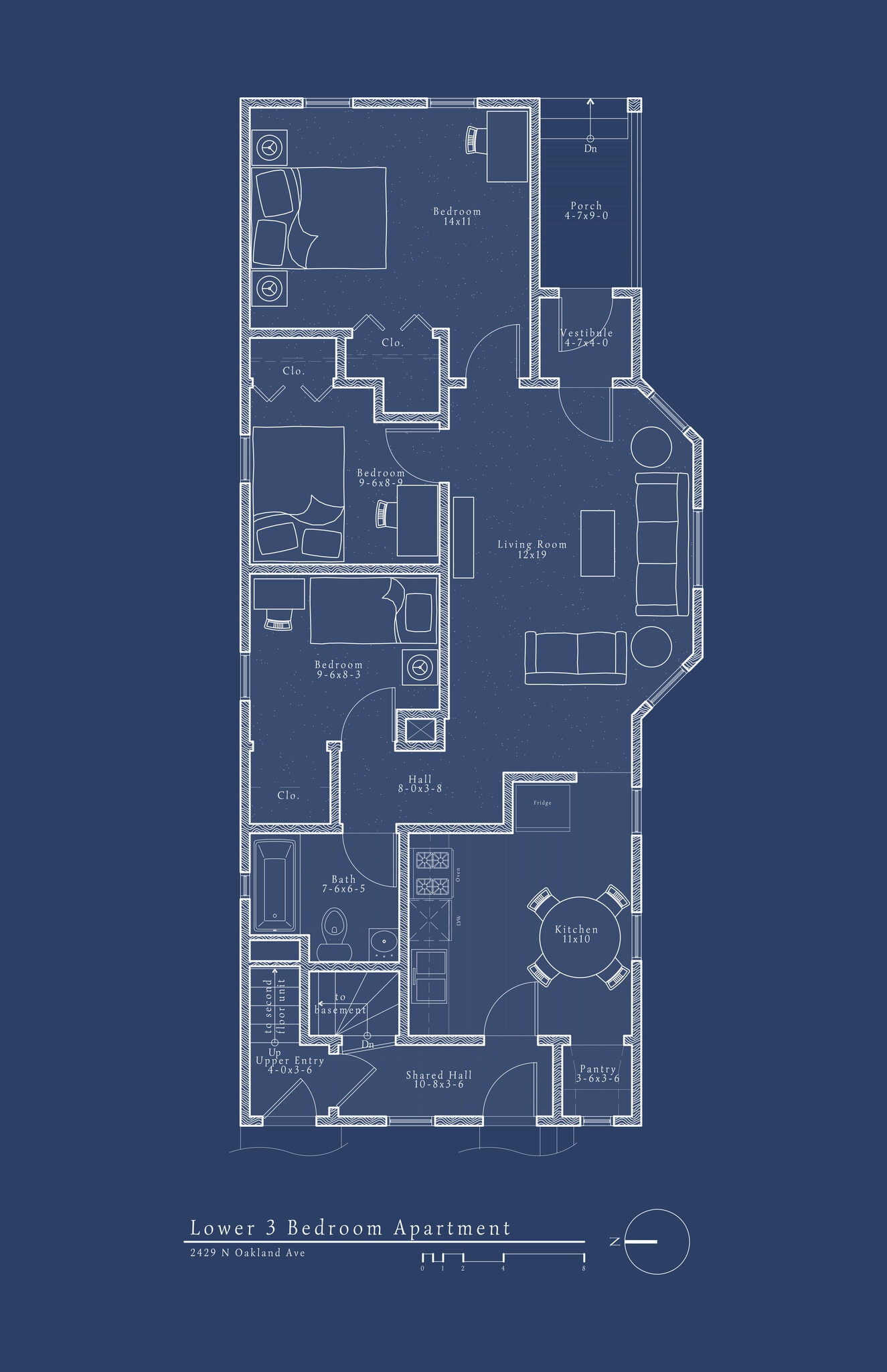Floor Plans - 2429 N Oakland Ave