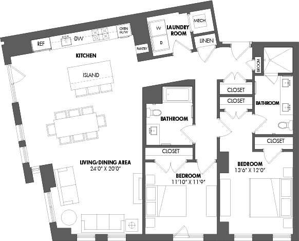 Floorplan - The Residences at Eastern Market