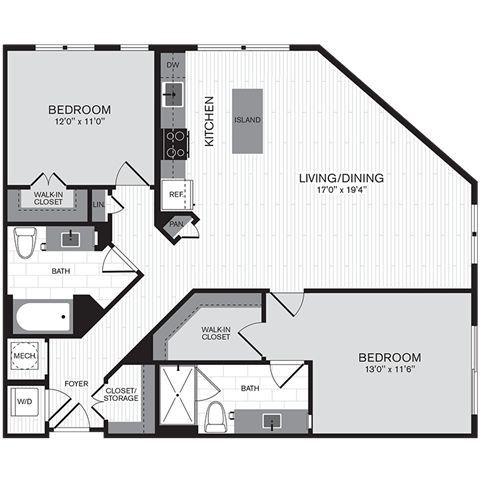 Floorplan - The Parker at Huntington Metro