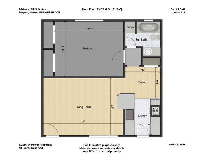 EMERALD (1 BED/1 BATH) - Munger Place