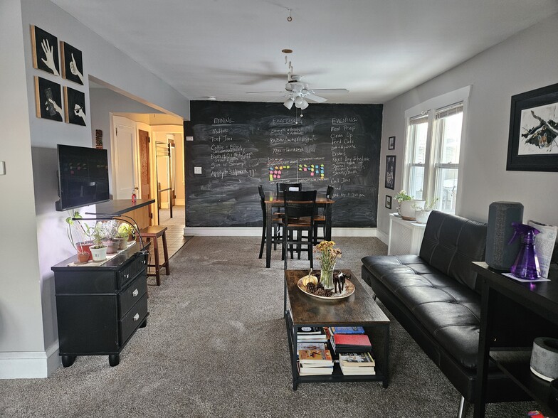 Living Area + Chalk Wall - 20 E Coulter Ave