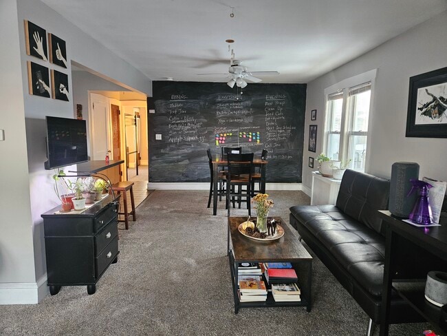 Living Area + Chalk Wall - 20 E Coulter Ave