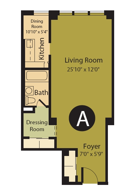 Studio - Kendall Hall Apartments