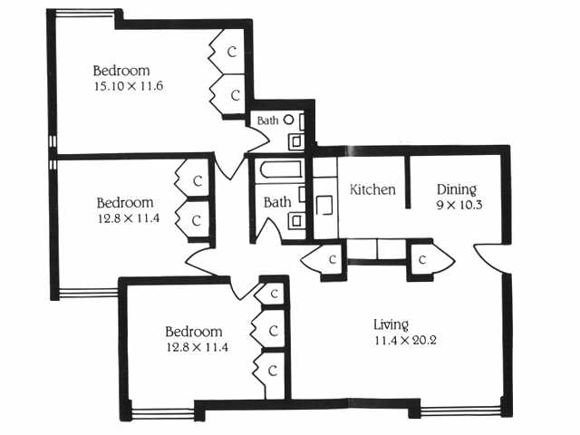 3BR/2BA - Hampshire West