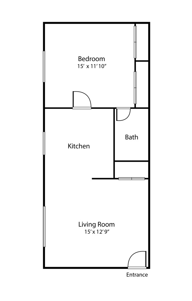 1 Bed / 1 Bath layout at Meadowbrook Apartments - Meadowbrook Apartments