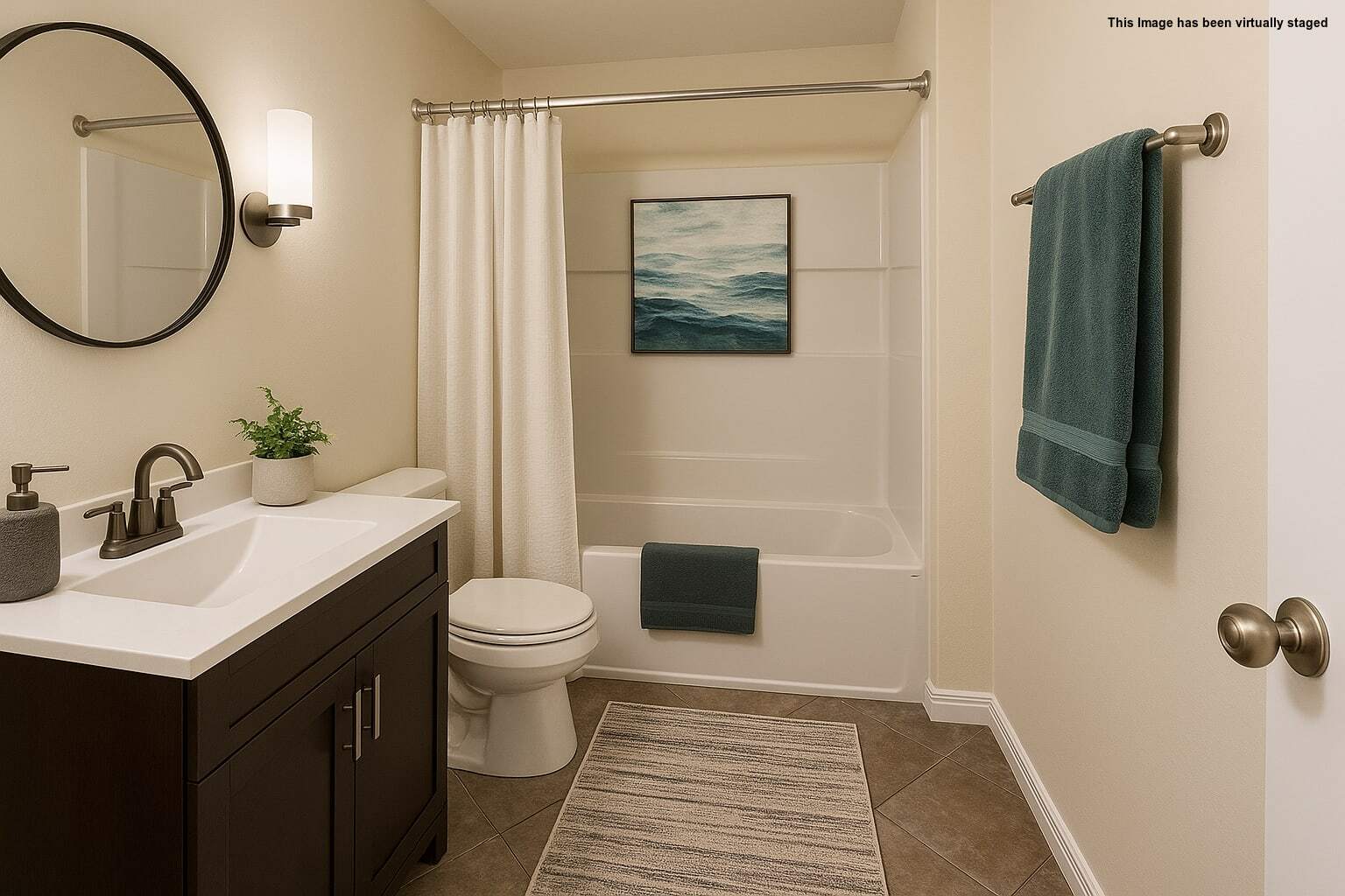 Remodeled Bathroom with Tile Floors - 5300 Harbour Pointe Blvd