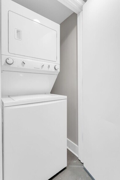 Laundry closet in bathroom - 1050 Tilden St NW