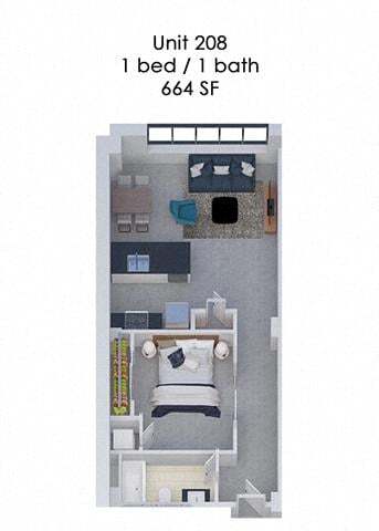 Floorplan - Fording Flats - All Utilities Included