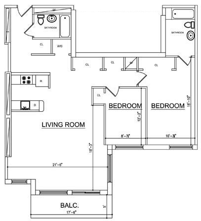 2BR/2BA - Ocean Blue