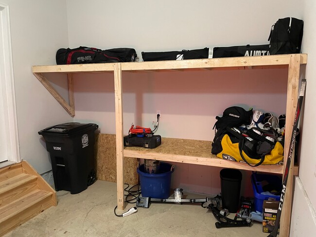 Garage shelving - 1310 Cougar Ln