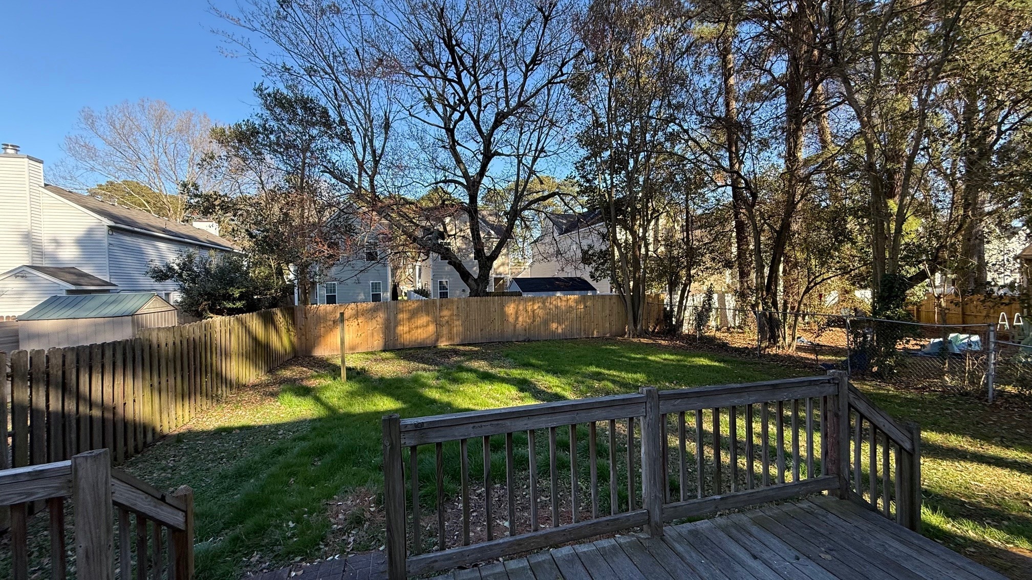 back yard - large fenced - 122 N Fir Ave