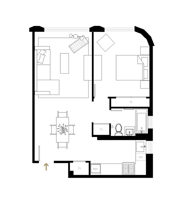 1 bed 1 bath A23-R - The Chelsea