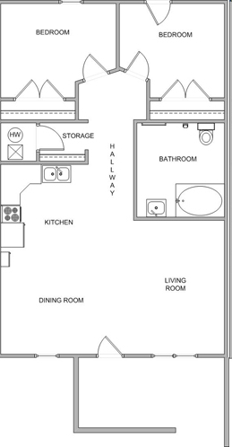 2BR/1BA - Park Place Senior Apartments