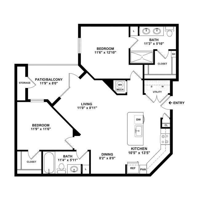 Floorplan - Palladium Park Row Katy