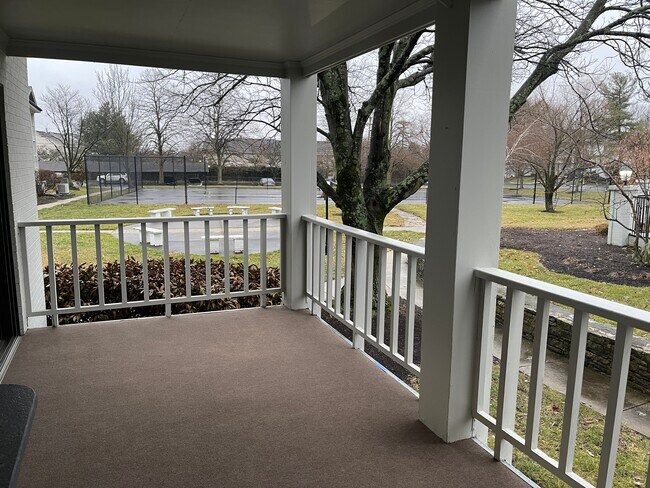 Patio Overlooking Tennis Court - 395 Redding Rd
